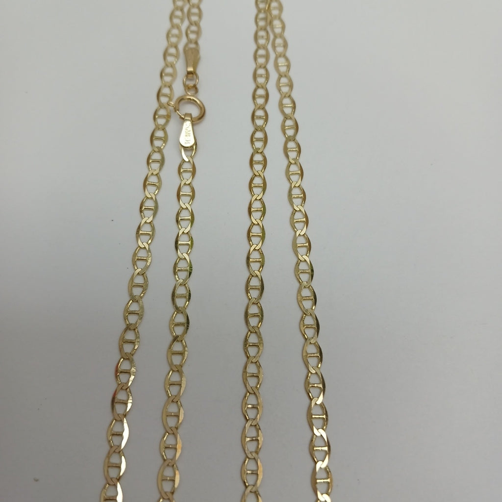 CADENAS TEJIDO GUCHI ORO 10K 55 CM 3.9 GR (NUEVO)