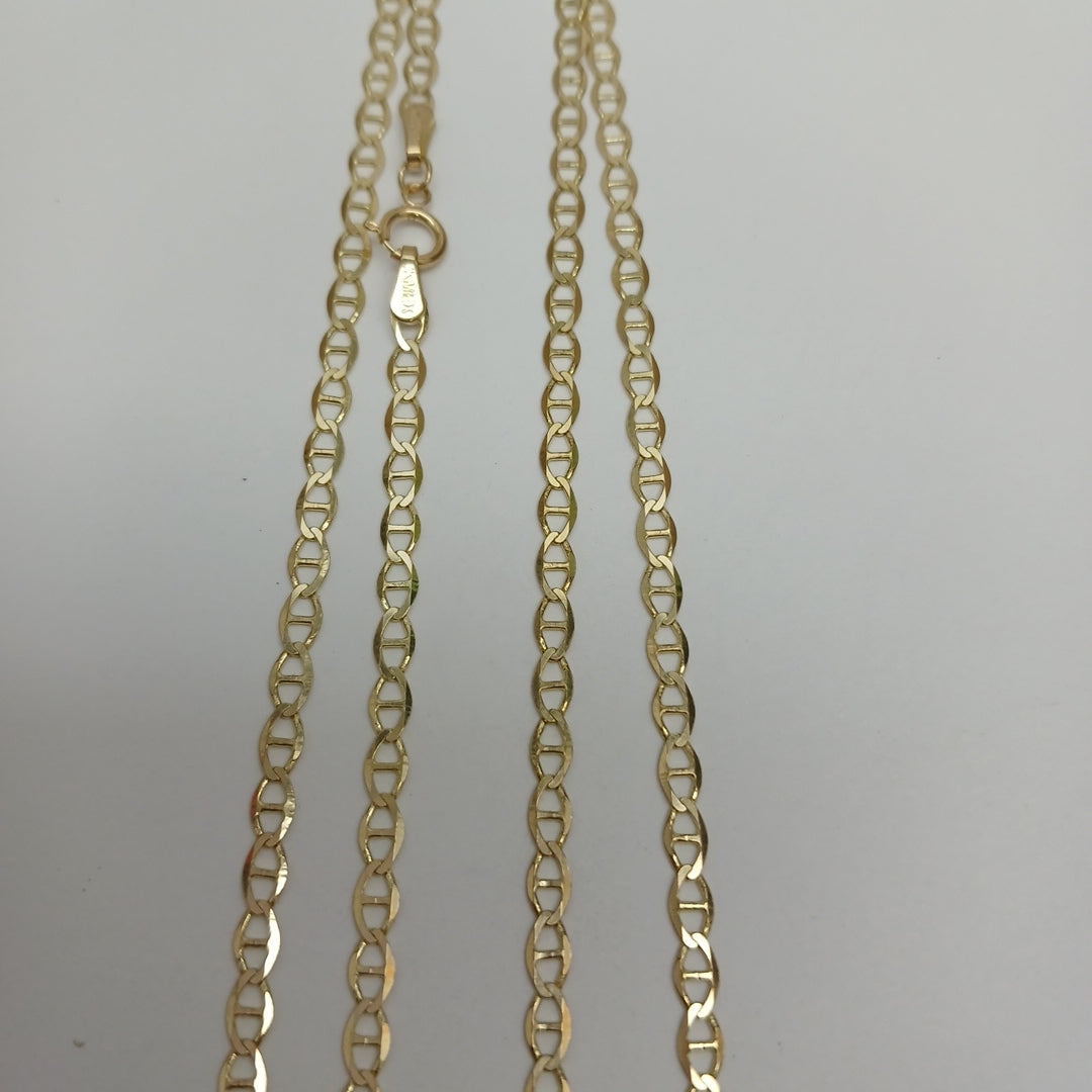 CADENAS TEJIDO GUCHI ORO 10K 55 CM 3.9 GR (NUEVO)
