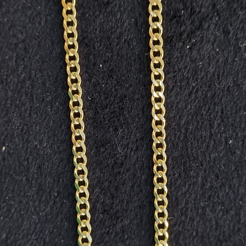 CADENAS TEJIDO BARBADA ORO 10K 50 CM 3.5 GR (NUEVO)