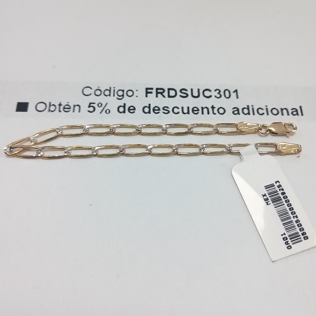 PULSERA TEJIDO ESLABONES 3.8G 18 CM (NUEVO)