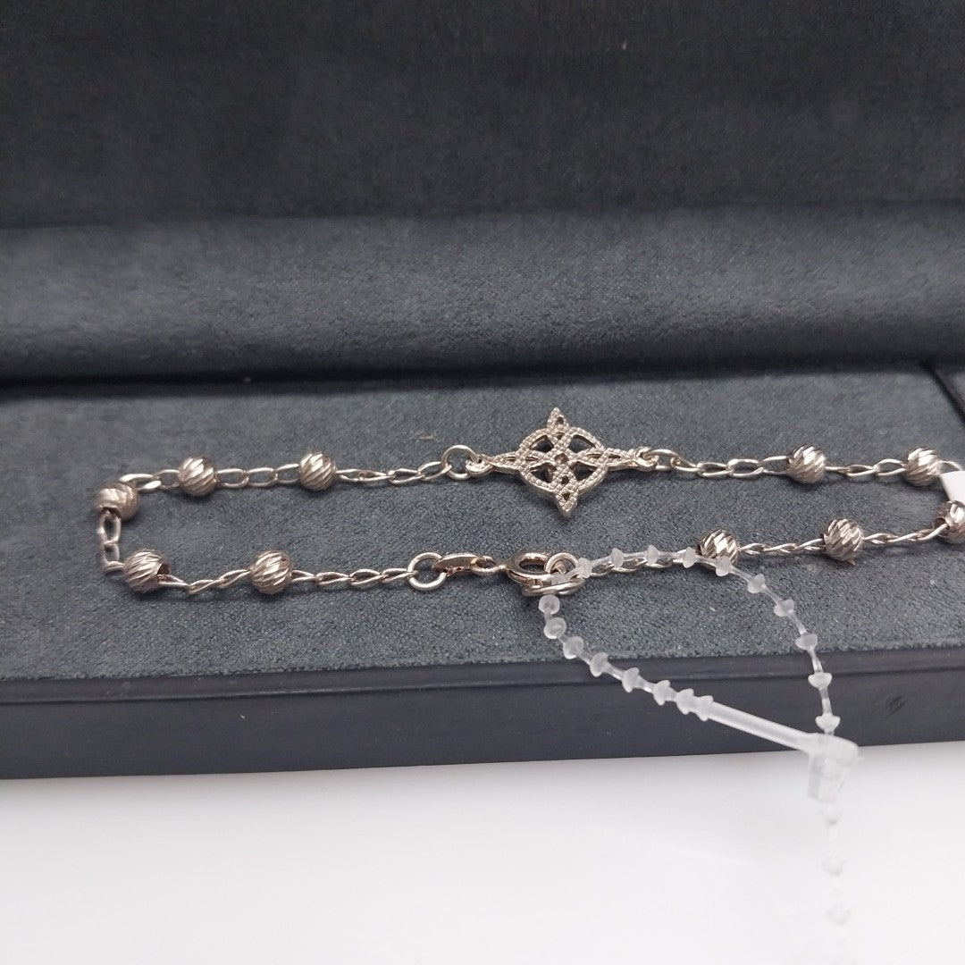 PULSERA TEJIDO ESPECIAL PLATA .925 18 CM 2.9 GR (NUEVO)