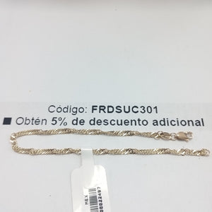 PULSERAS TEJIDO MEDIO TZL ORO 14K 18 CM 1.9 GR (NUEVO)
