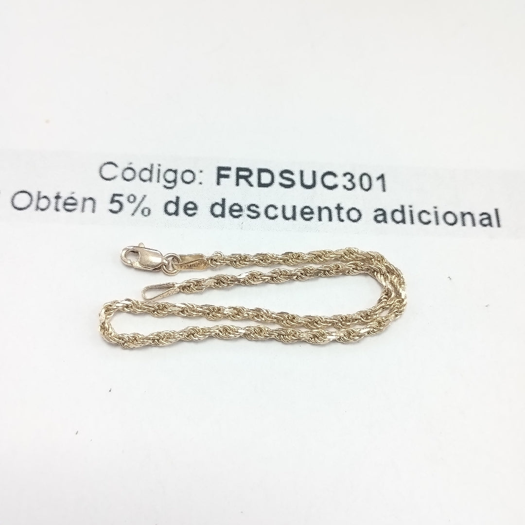 PULSERA TEJIDO TORZAL 4.4G 21 CM (NUEVO)