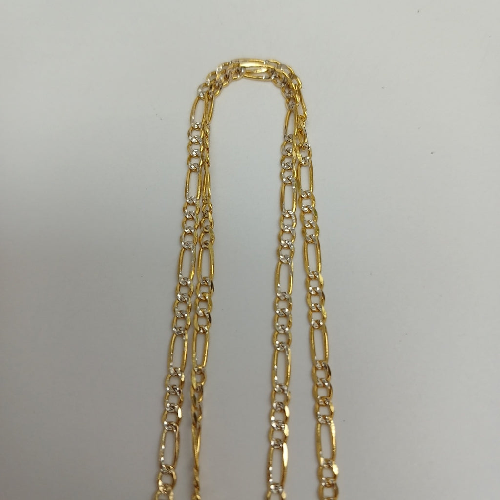 CADENAS TEJIDO 3X1 DIAMANTADA ORO 14K 55 CM 4.5 GR (NUEVO)