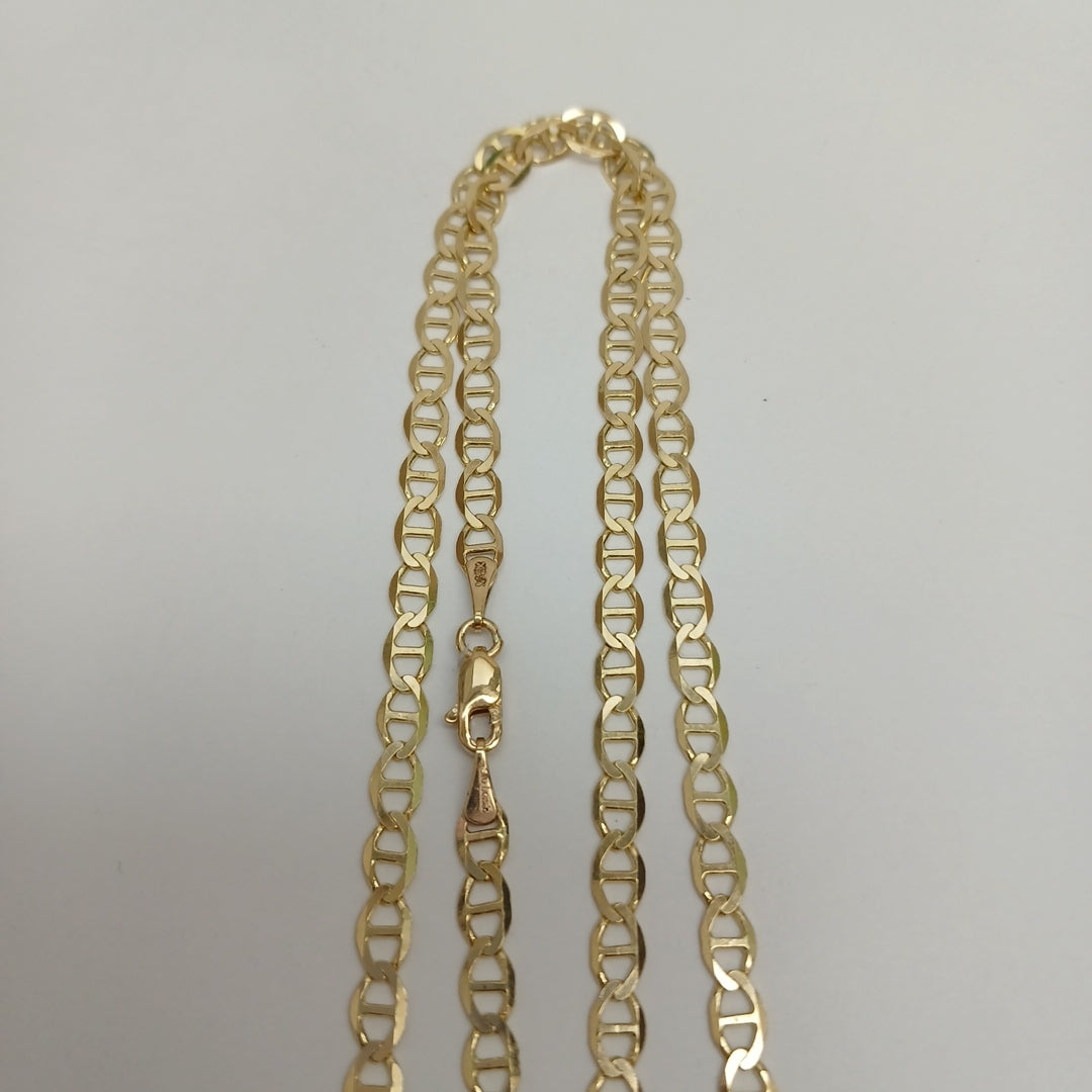CADENAS TEJIDO MARINERA ORO 14K 50 CM 7.4 GR (NUEVO)