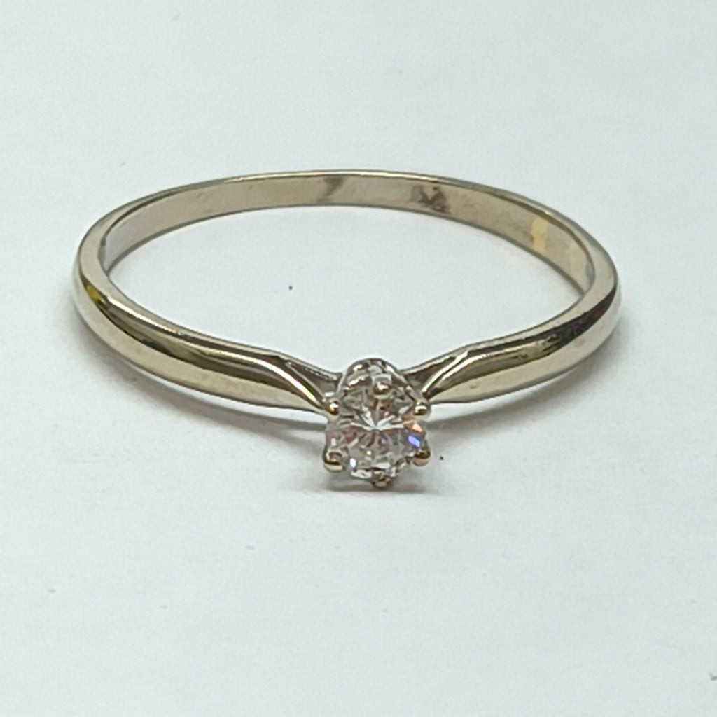 SOLITARIO ORO BLANCO 14 K 1.3 GRMS (SEMINUEVO)