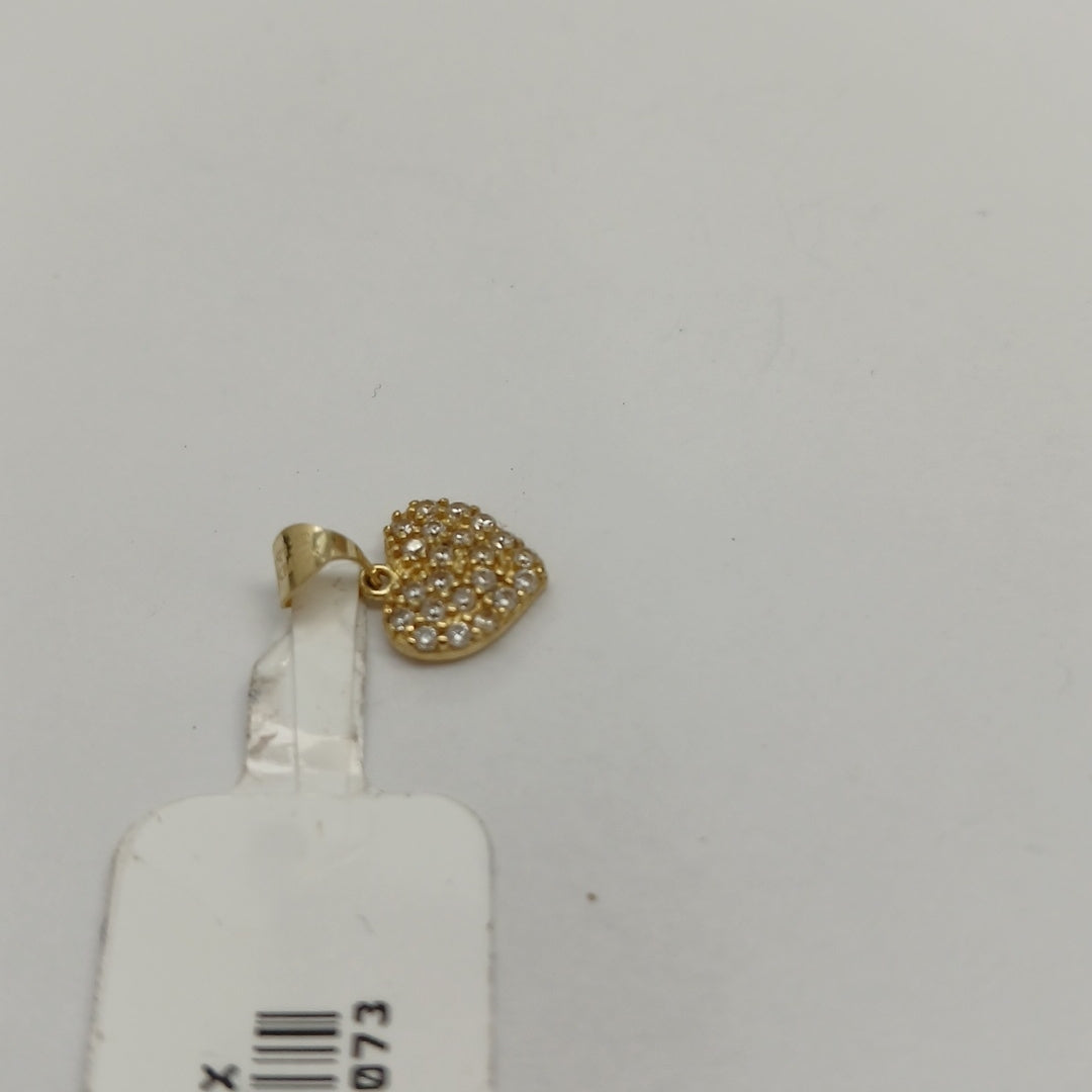 DIJES CORAZON C/CIRCONIA ORO 10K 0.7 GR (NUEVO)