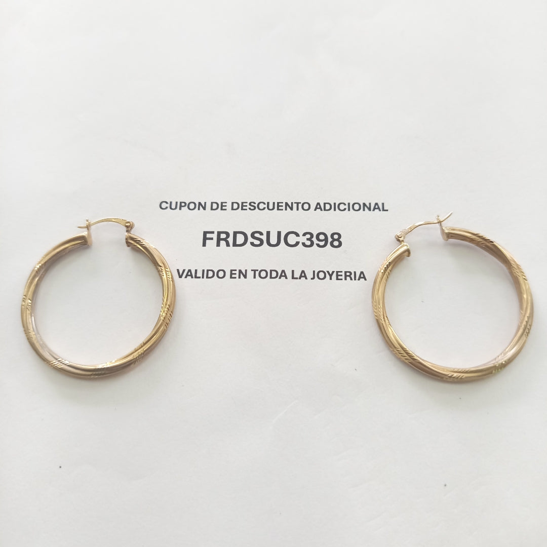ARRACADAS PAR ORO 10 K 3.9 GRMS (SEMINUEVO)
