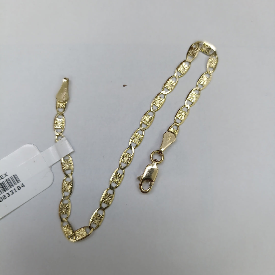 PULSERAS GUCHI ORO 14K 18 CM 2.8 GR (NUEVO)