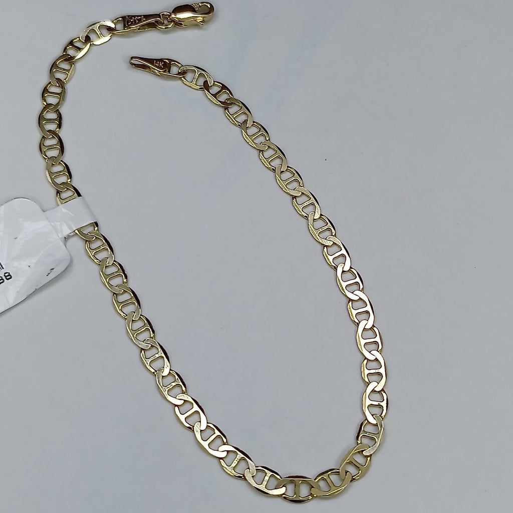 PULSERAS TEJIDO MARINERA ORO 14K 21 CM 3.4 GR (NUEVO)