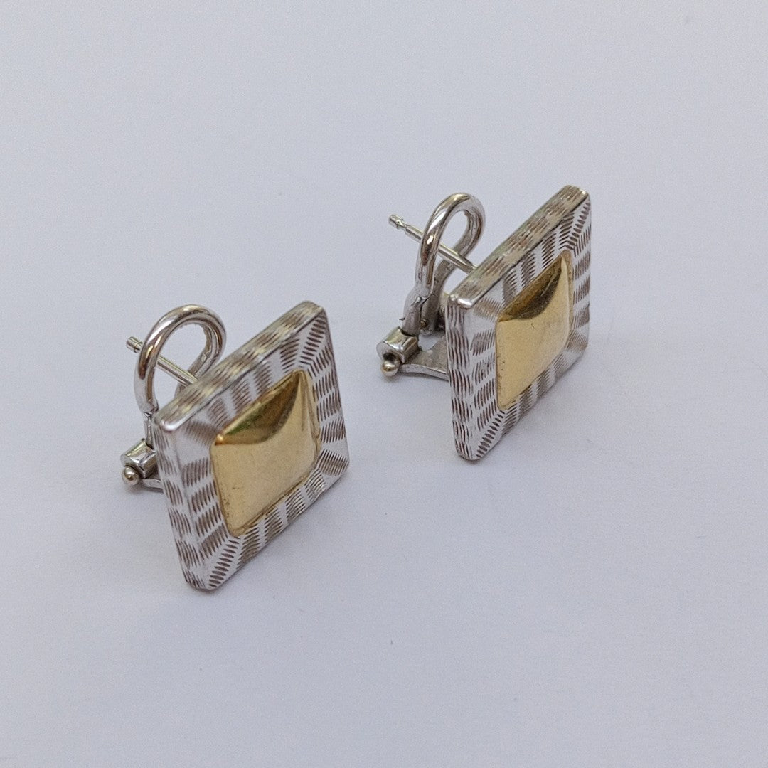ARETES PAR ORO BLANCO 14 K 4.3 GRMS (SEMINUEVO)
