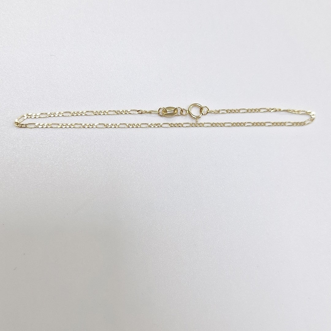 PULSERAS TEJIDO 3X1 ORO 14K 21 CM 1 GR (NUEVO)