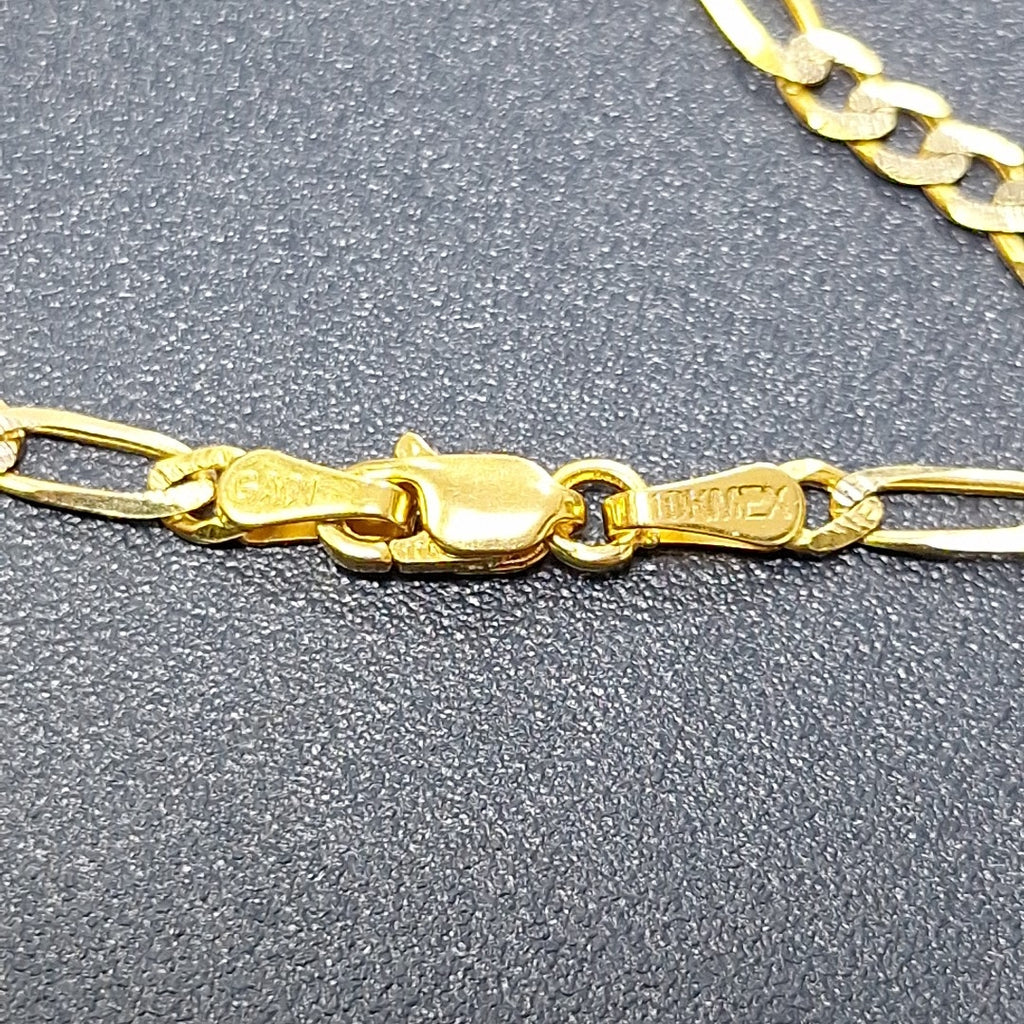 CADENAS TEJIDO 3X1 DIAMANTADO ORO 10K 55 CM 6.1 GR (NUEVO)