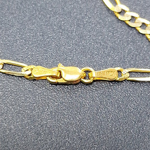 CADENAS TEJIDO 3X1 DIAMANTADO ORO 10K 55 CM 6.1 GR (NUEVO)