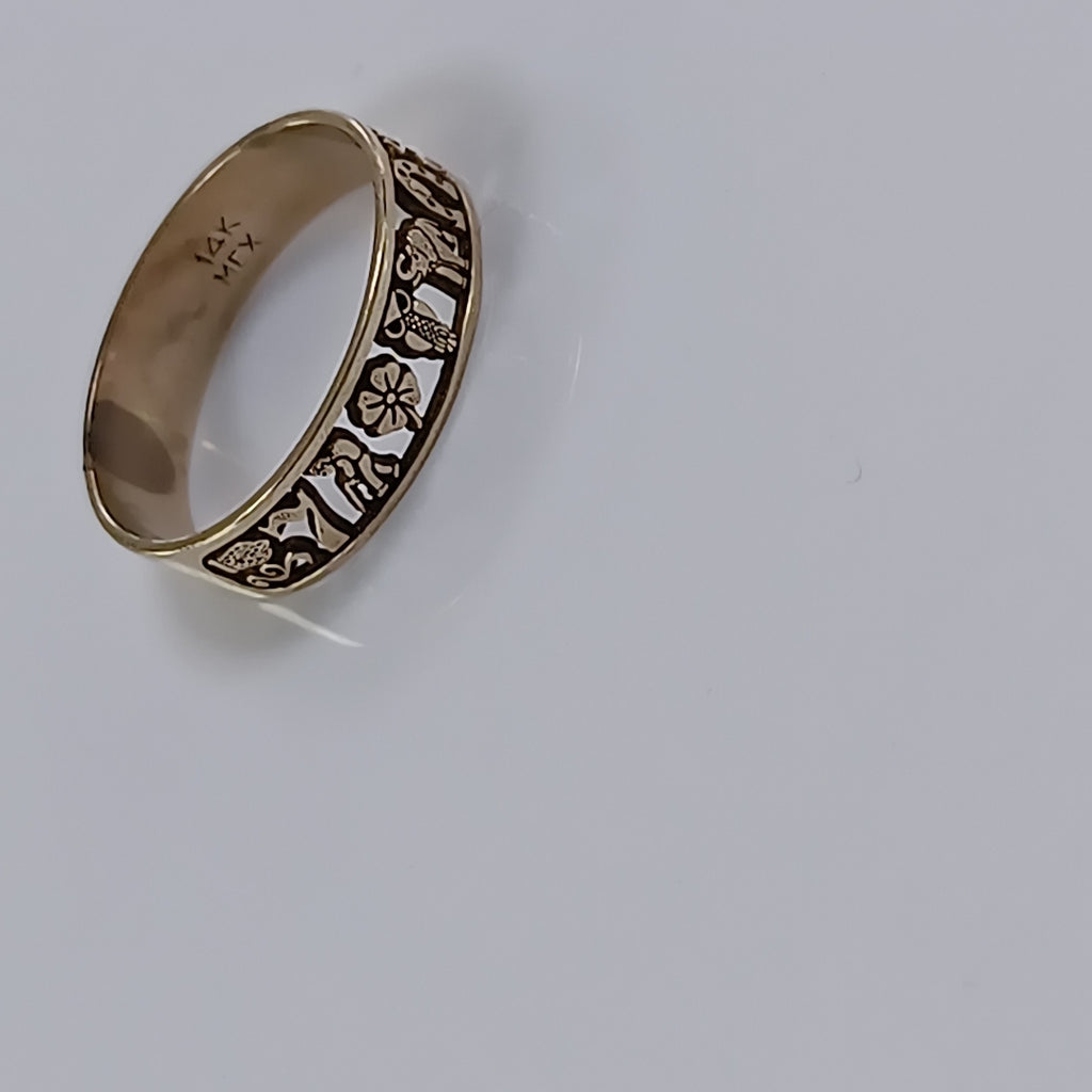 ARGOLLA DE LA SUERTE ORO 14 K 2.8 GRMS (SEMINUEVO)