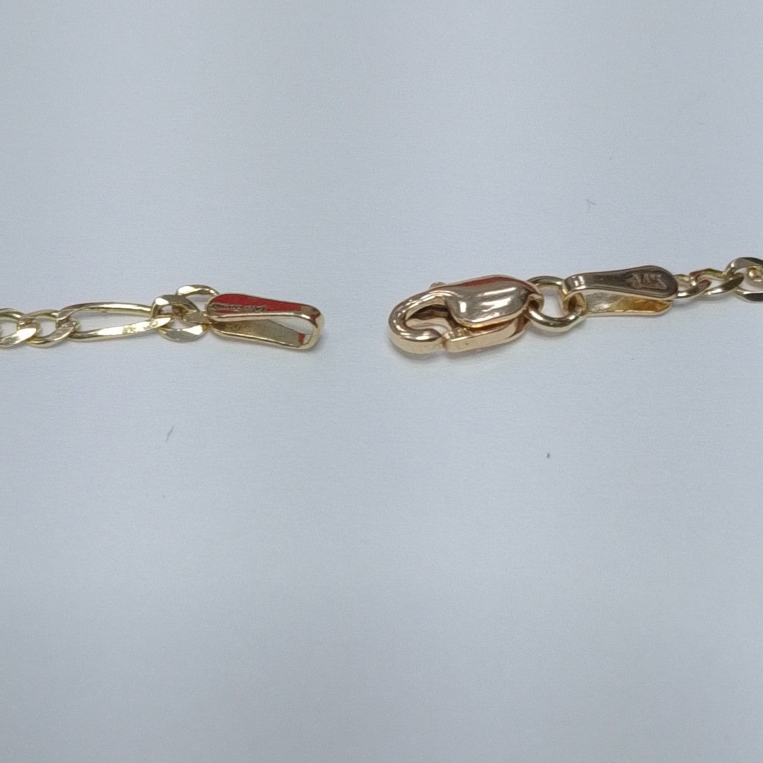 PULSERAS TEJIDO 3X1 ORO 14K 18 CM 1.9 GR (NUEVO)