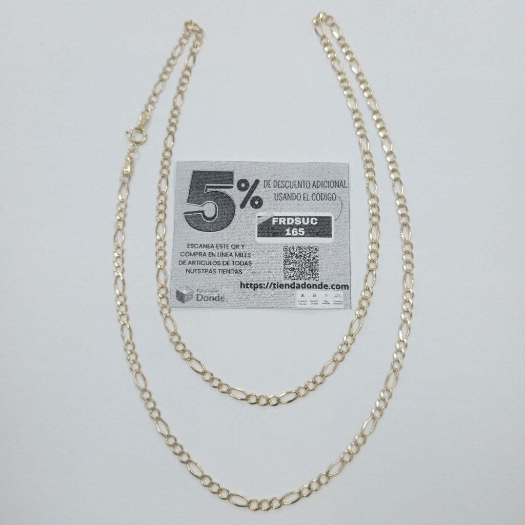 CADENAS TEJIDO 3X1 ORO 10K 60 CM 4.6 GR (NUEVO)