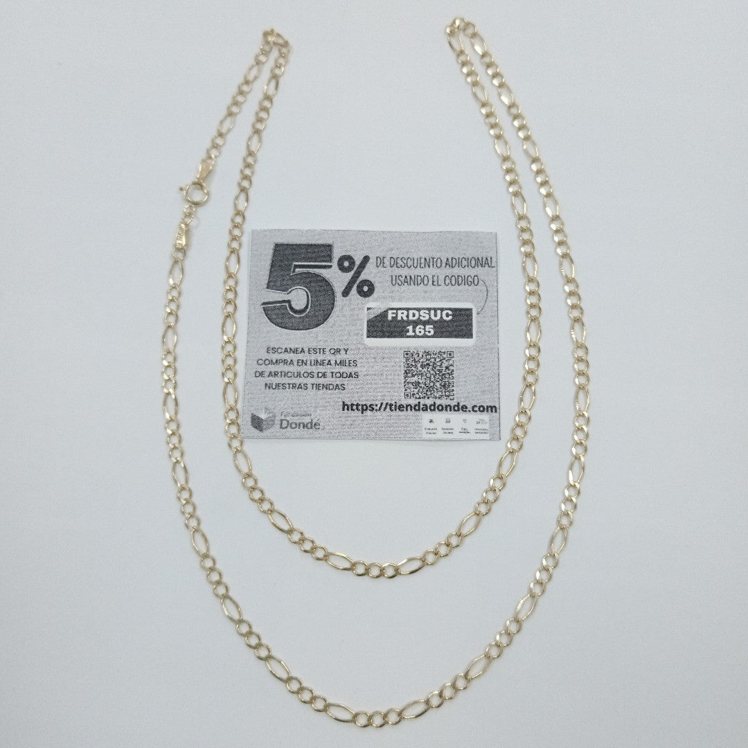 CADENAS TEJIDO 3X1 ORO 10K 60 CM 4.6 GR (NUEVO)