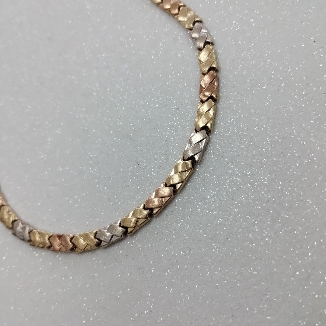 PULSERA ORO, ORO COMBINADO 14 K 4.6 GRMS (SEMINUEVO)