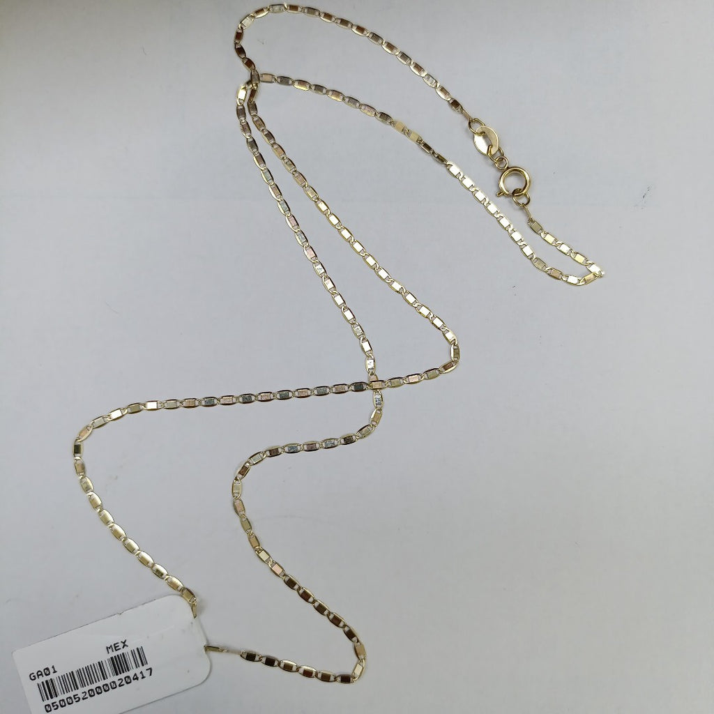 CADENAS TEJIDO ESPEJO ORO 10K 50 CM 1.6 GR (NUEVO)