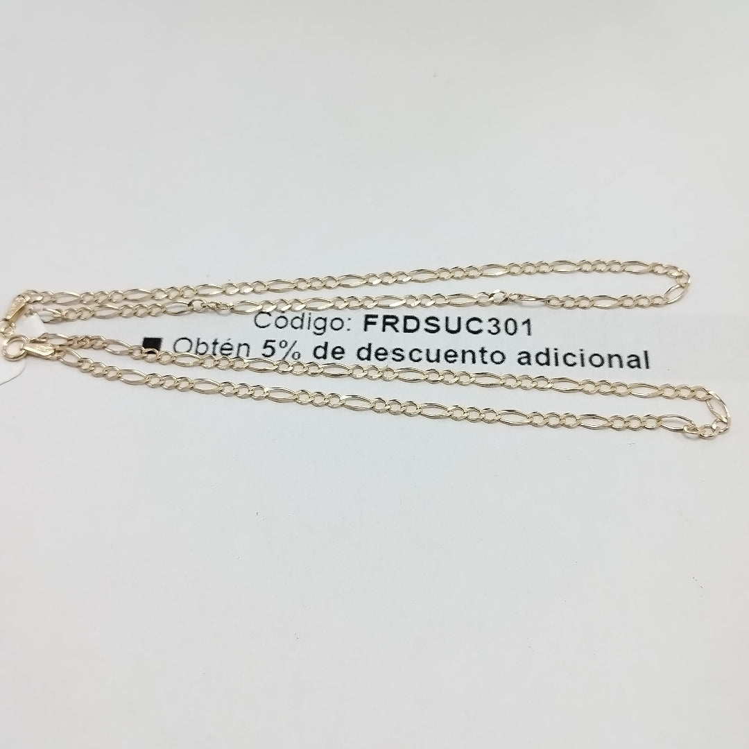 CADENAS TEJIDO 3X1 ORO 10K 55 CM 4.1 GR (NUEVO)