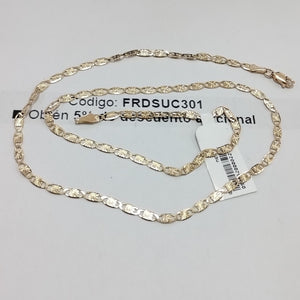 CADENAS TEJIDO GUCHI ORO 14K 55 CM 7.1 GR (NUEVO)