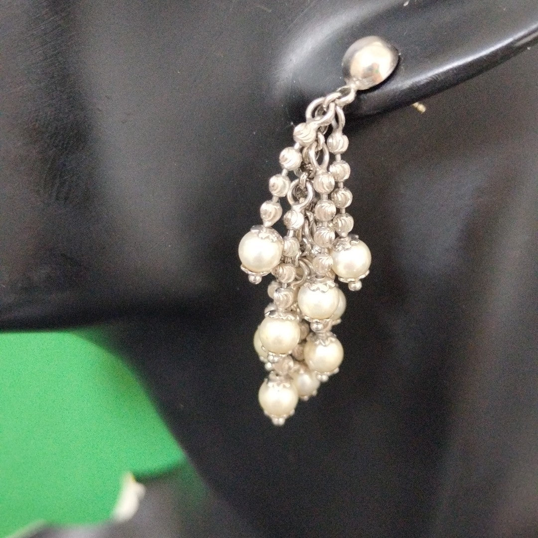 ARETES PAR ORO BLANCO 14 K 11 GRMS (SEMINUEVO)