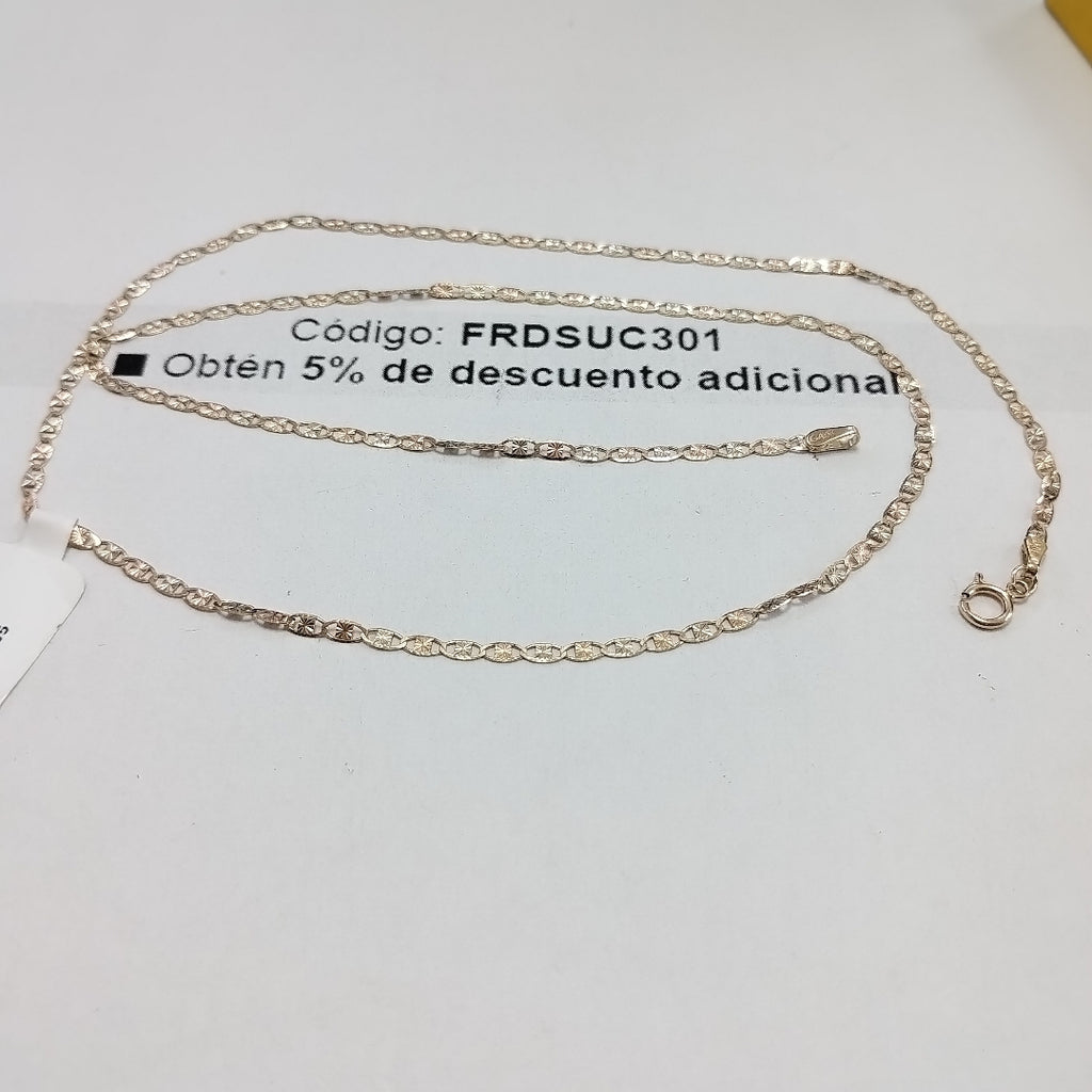 CADENAS TEJIDO GUCHI ORO 10K 55 CM 2.6 GR (NUEVO)