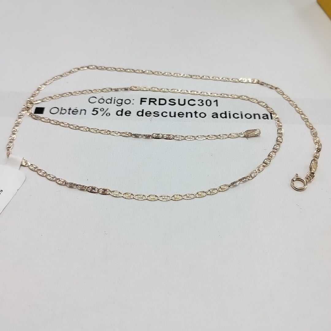CADENAS TEJIDO GUCHI ORO 10K 55 CM 2.6 GR (NUEVO)