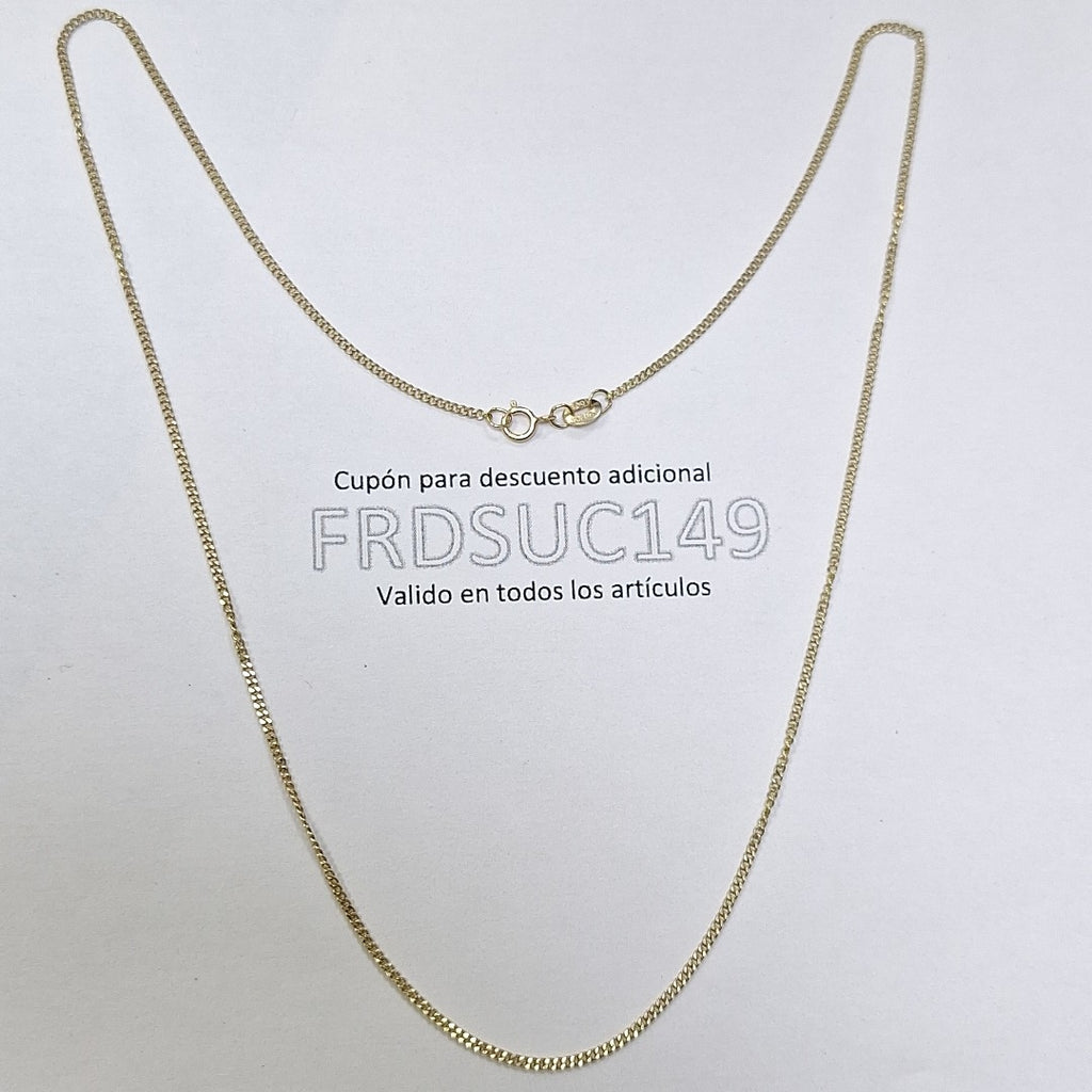 CADENAS TEJIDO BARBADA ORO 10K 50 CM 2.6 GR (NUEVO)