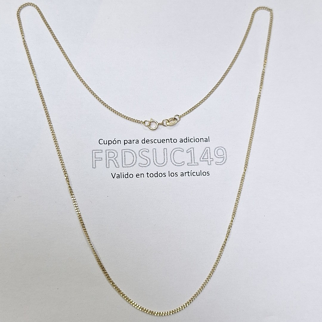 CADENAS TEJIDO BARBADA ORO 10K 50 CM 2.6 GR (NUEVO)