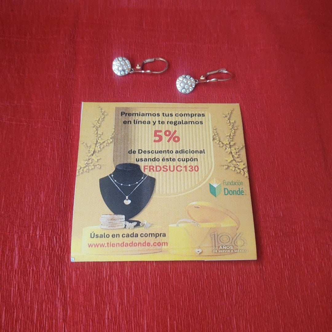 BROQUELES ORO 14K 2.4 (NUEVO)