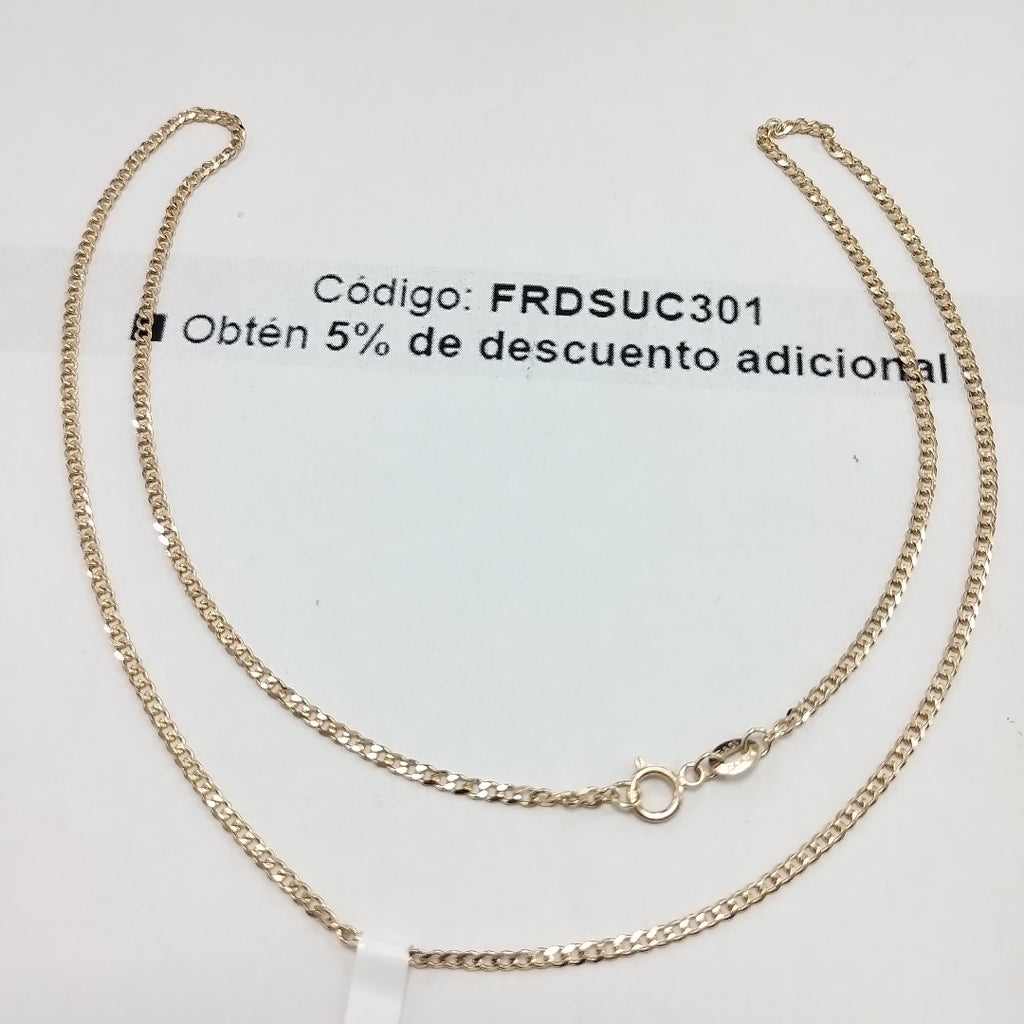 CADENAS TEJIDO BARBADA ORO 10K 50 CM 3.5 GR (NUEVO)