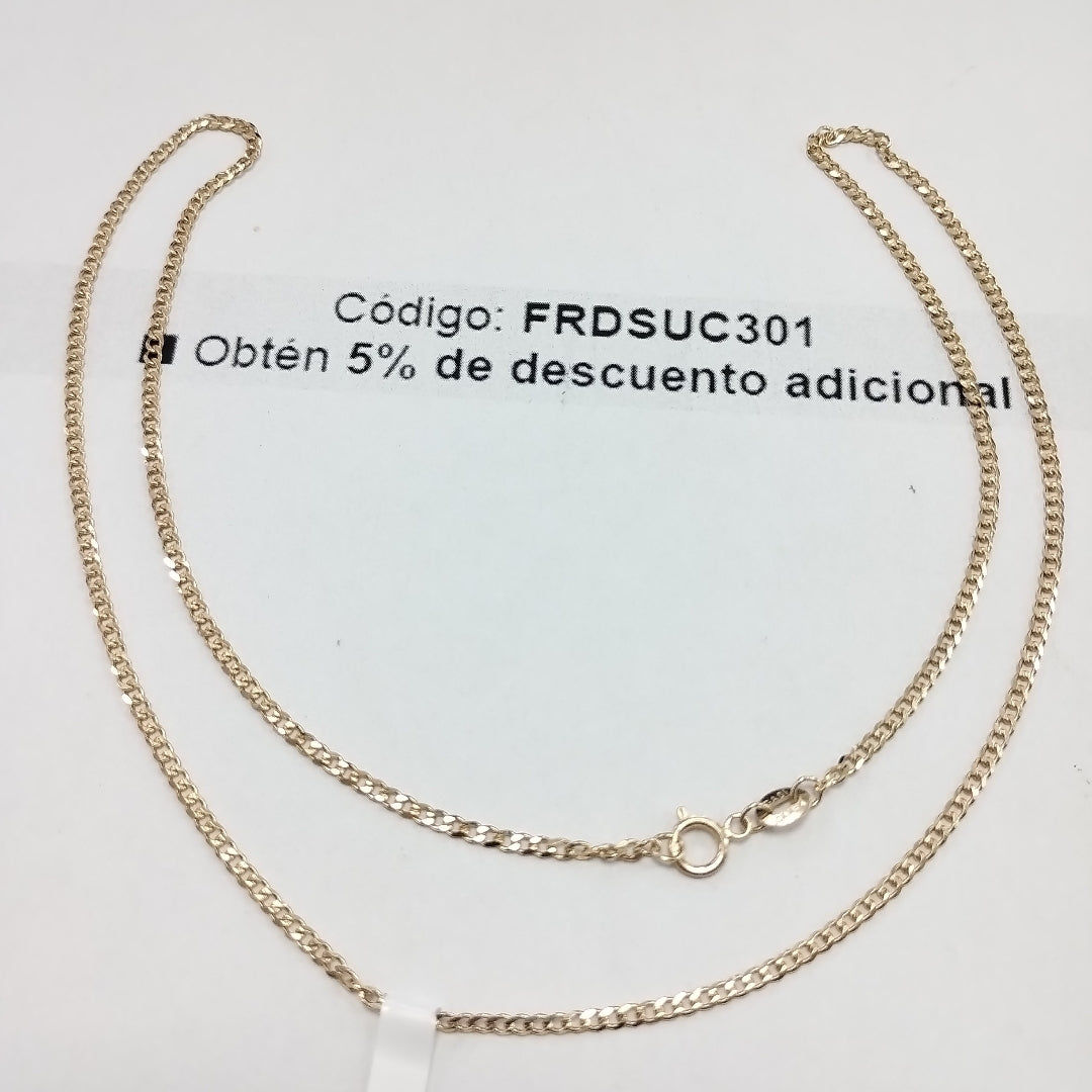 CADENAS TEJIDO BARBADA ORO 10K 50 CM 3.5 GR (NUEVO)