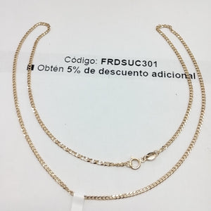 CADENAS TEJIDO BARBADA ORO 10K 50 CM 3.5 GR (NUEVO)