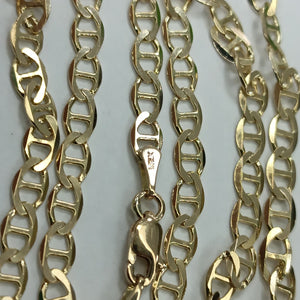 CADENAS TEJIDO MARINERA ORO 14K 50 CM 7.8 GR (NUEVO)