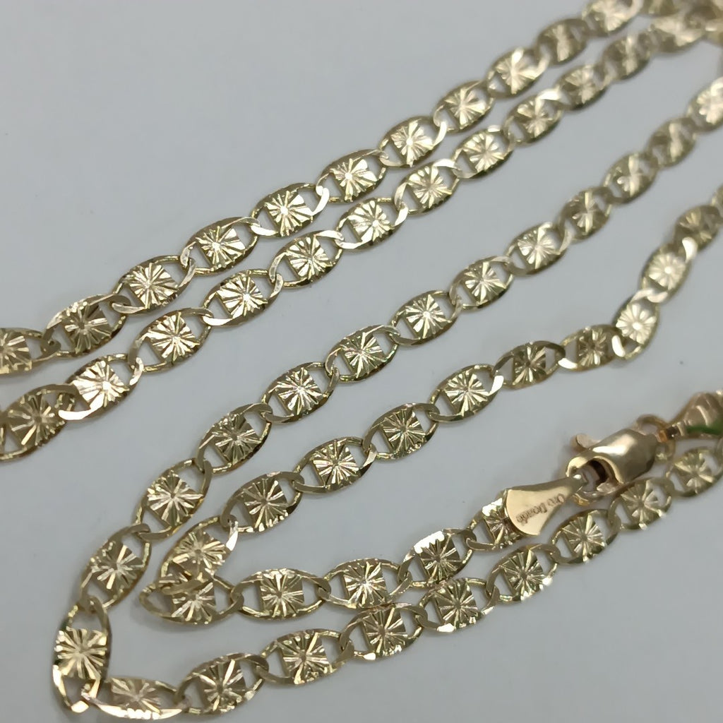 CADENAS TEJIDO GUCHI ORO 14K 55 CM 7.1 GR (NUEVO)