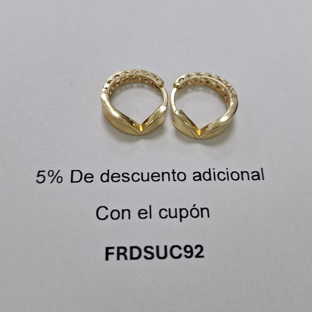 ARETES PAR ORO 14 K 2,70 GRMS (SEMINUEVO)