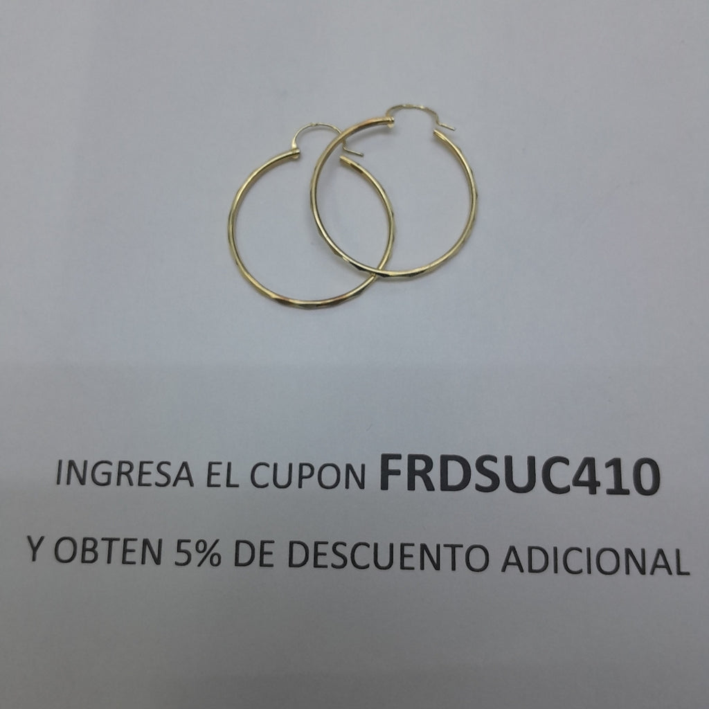 ARRACADAS PAR ORO 14 K 1.5 GRMS (SEMINUEVO)