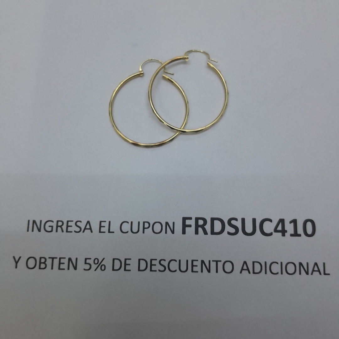 ARRACADAS PAR ORO 14 K 1.5 GRMS (SEMINUEVO)