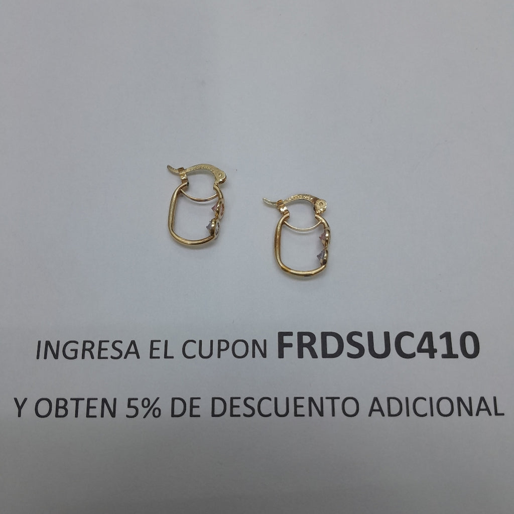 ARETES PAR ORO 14 K 1.9 GRMS (SEMINUEVO)