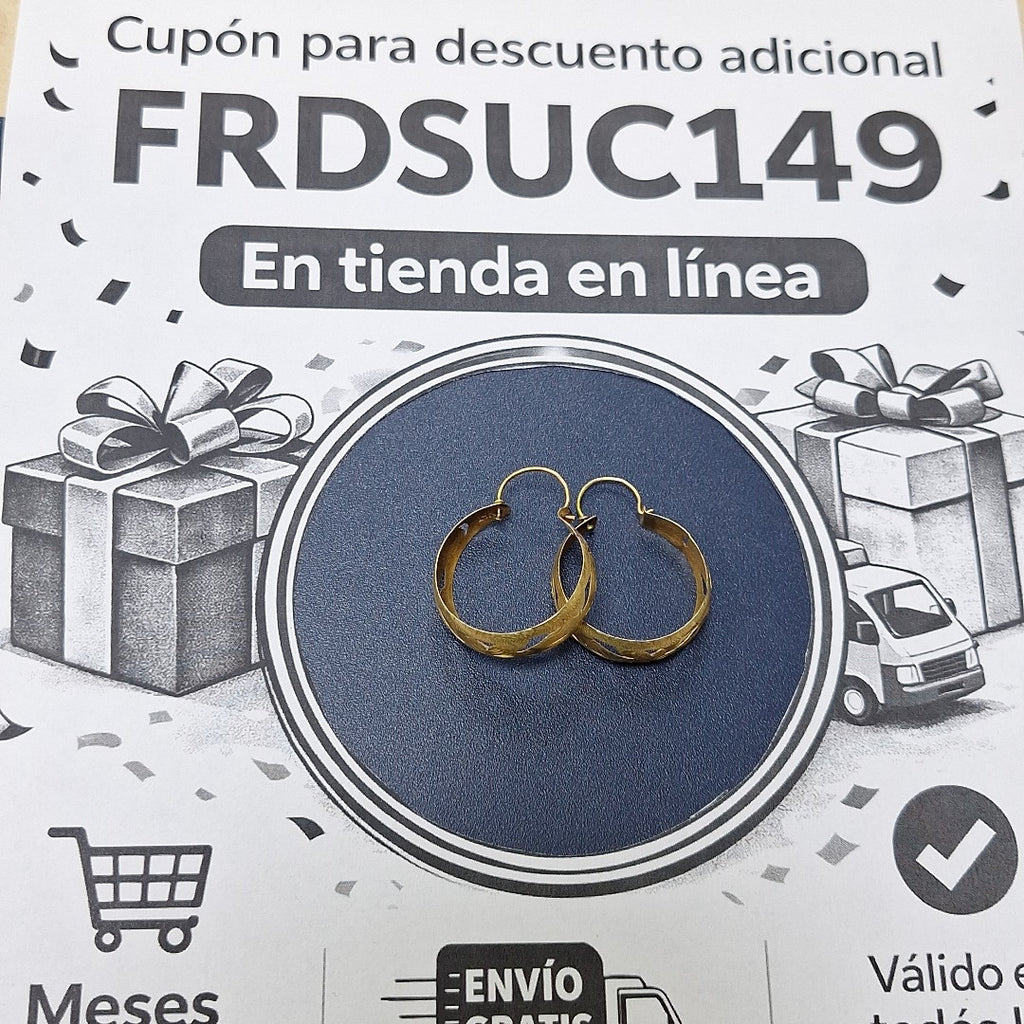 ARRACADAS PAR ORO 8 K 4,20 GRMS (SEMINUEVO)
