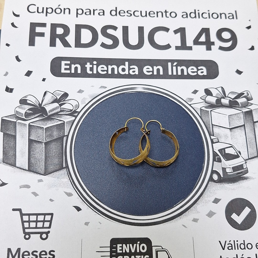 ARRACADAS PAR ORO 8 K 4,20 GRMS (SEMINUEVO)
