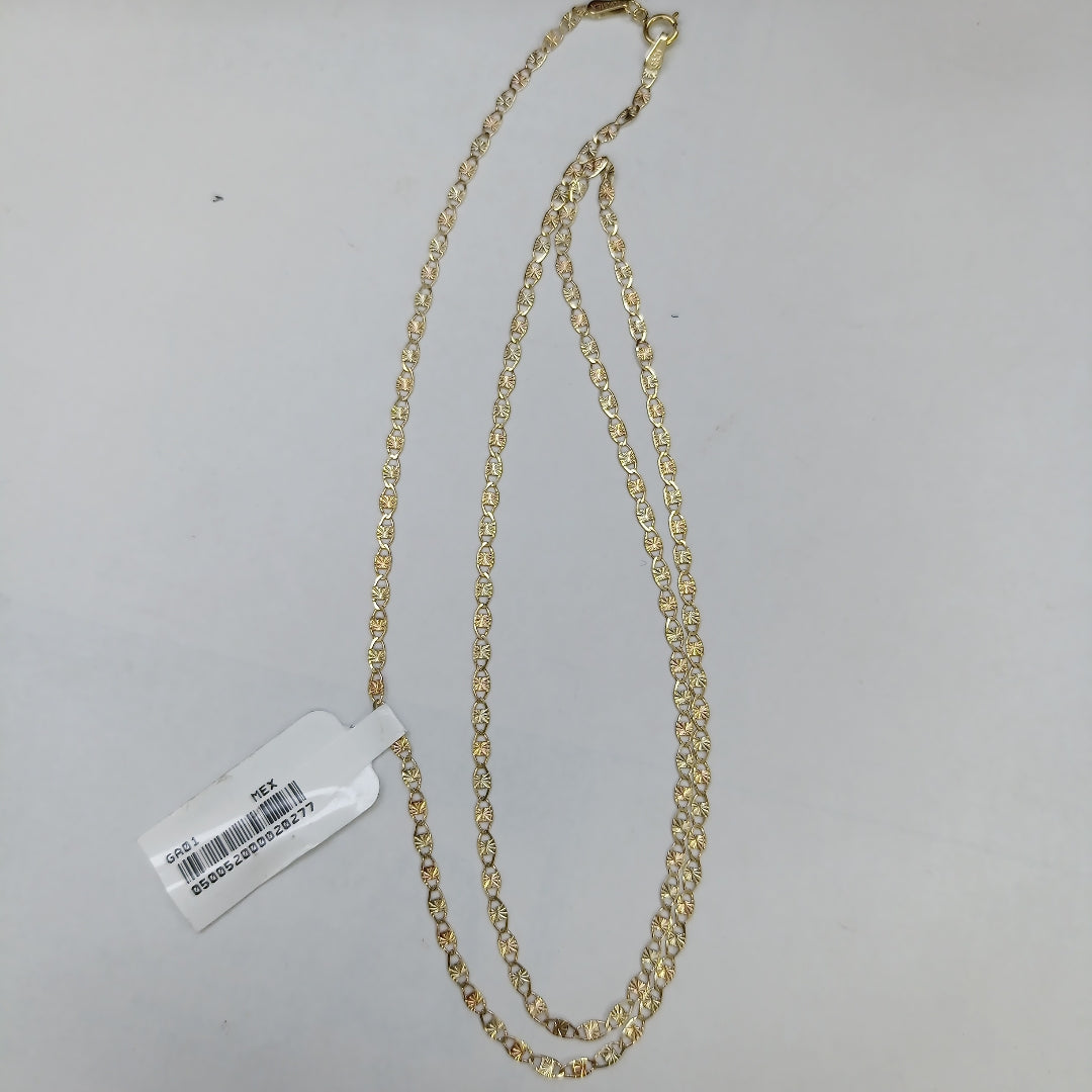 CADENAS TEJIDO GUCHI ORO 10K 60 CM 3.2 GR (NUEVO)