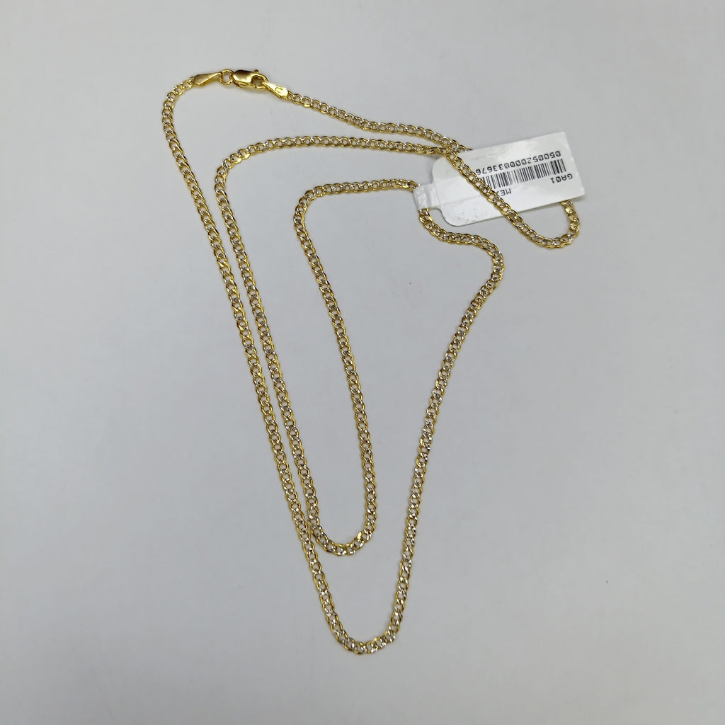 CADENAS BARBADA DIAMANTADA ORO 14K 60 CM 6.1 GR (NUEVO)