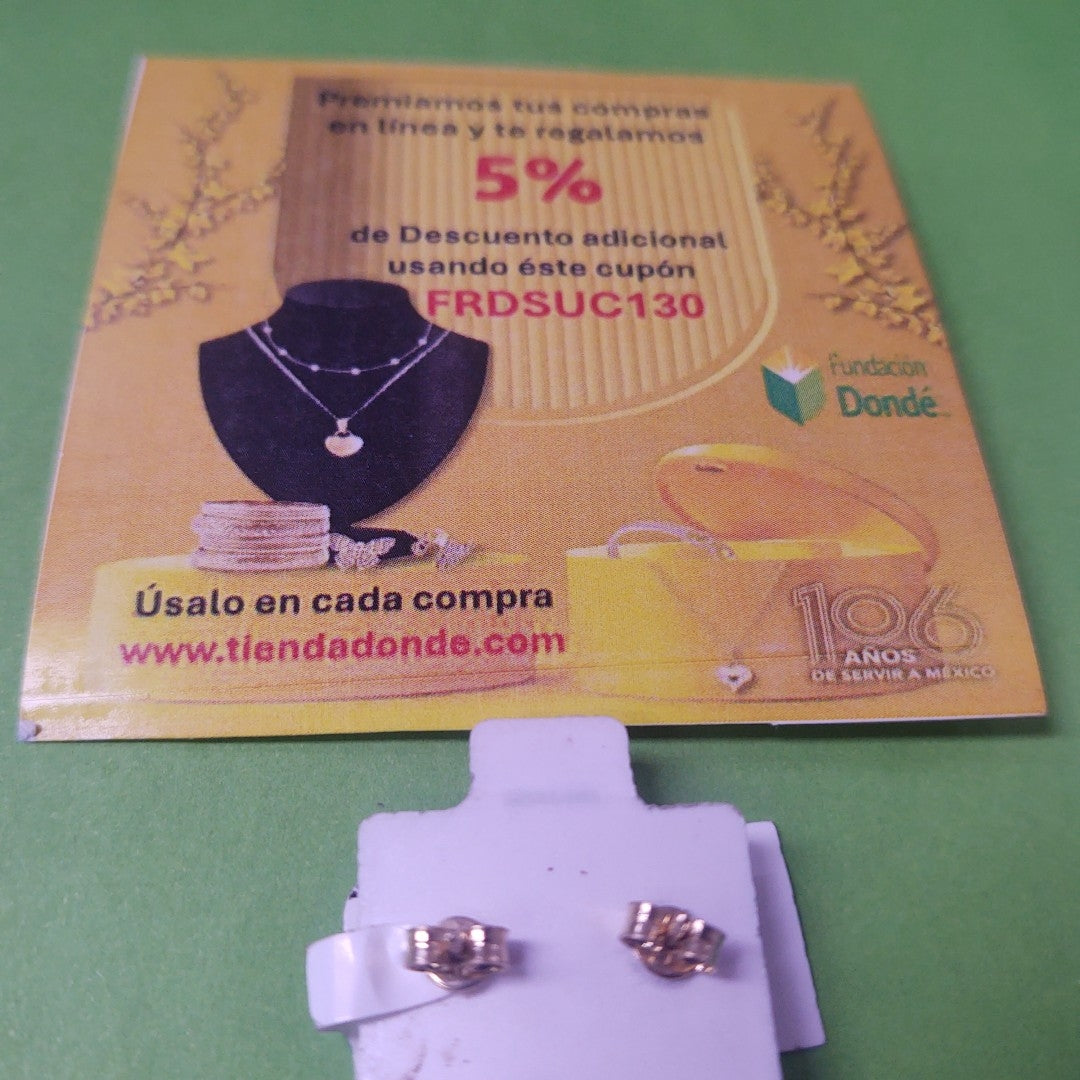 BROQUELES ORO 14K 1.5 (NUEVO)