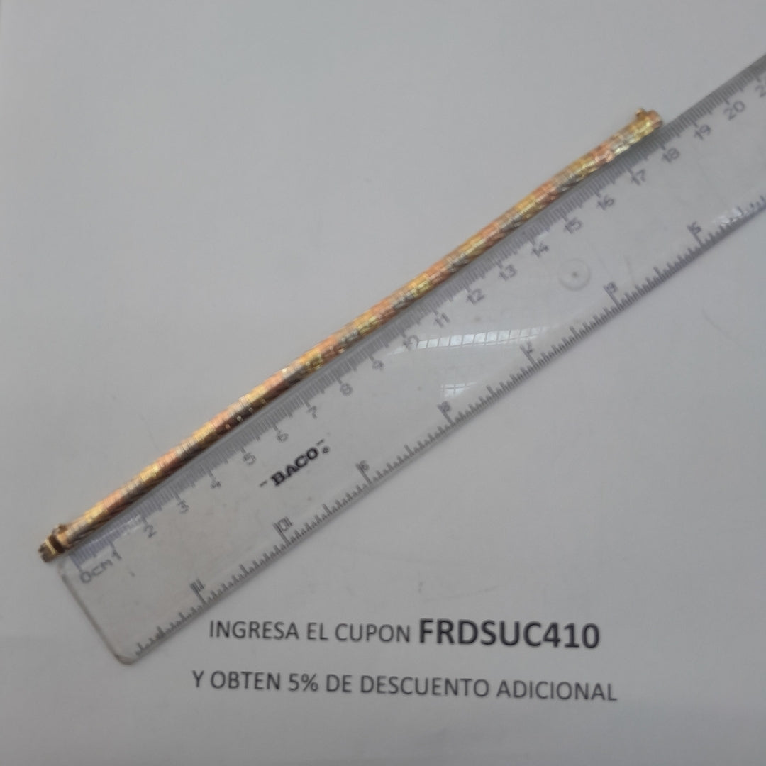PULSERA ORO COMBINADO 10 K 12,70 GRMS (SEMINUEVO)