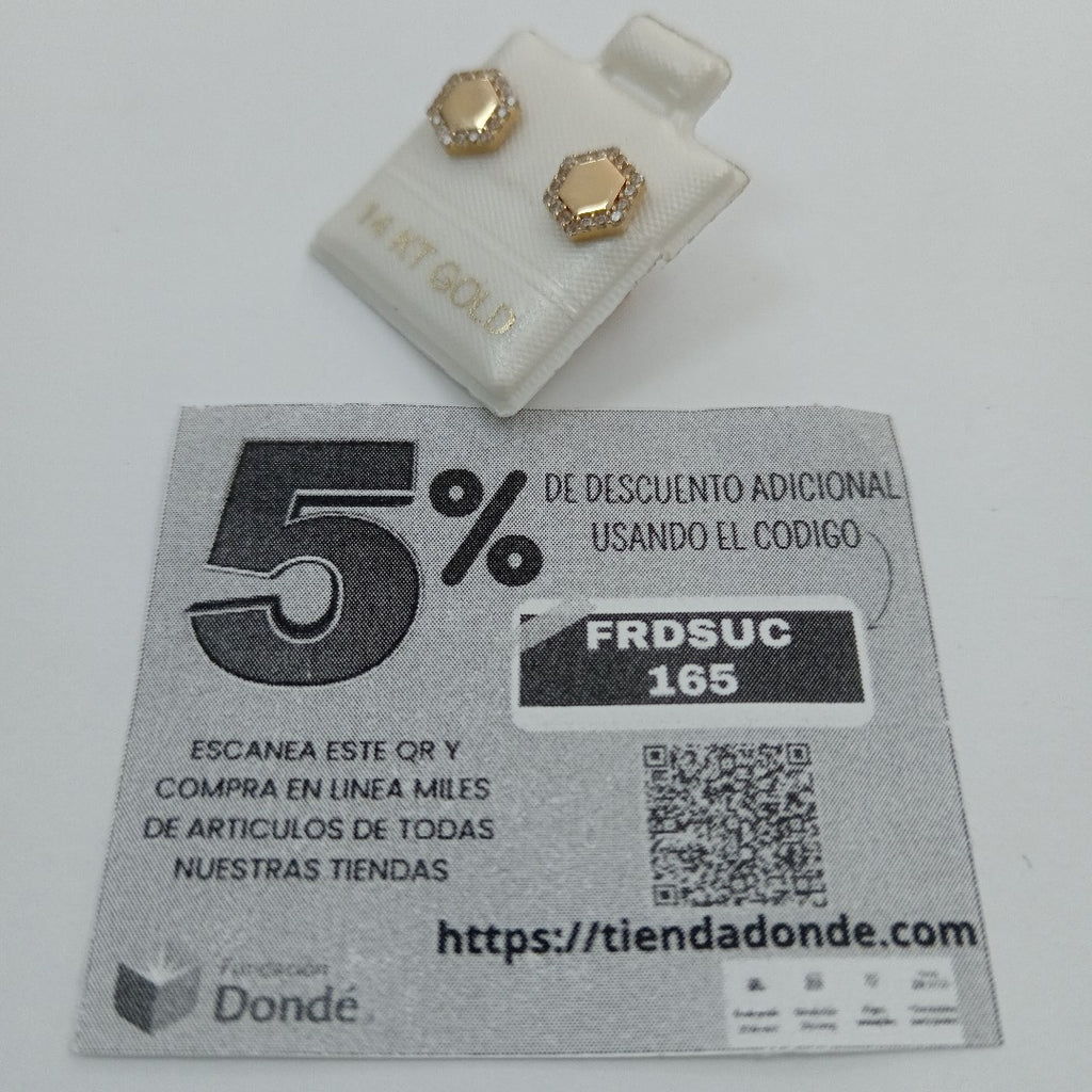 BROQUELES ORO 14K 1.4 (NUEVO)