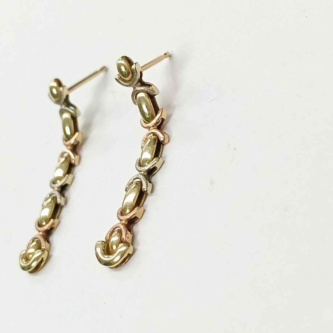 ARETES PAR ORO 14 K 2,50 GRMS (SEMINUEVO)