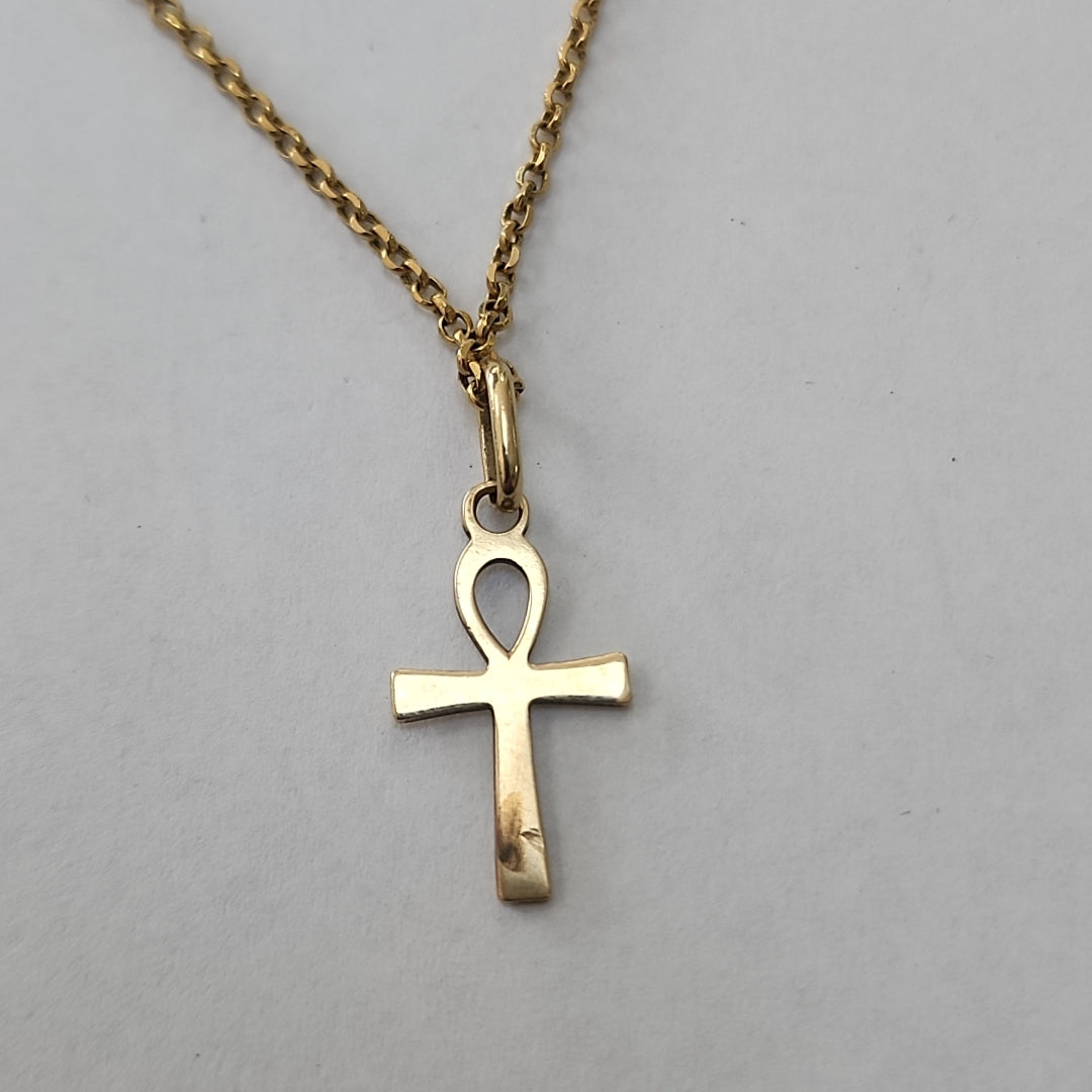 CADENA, CRUZ ORO 14 K 2.7 GRMS (SEMINUEVO)